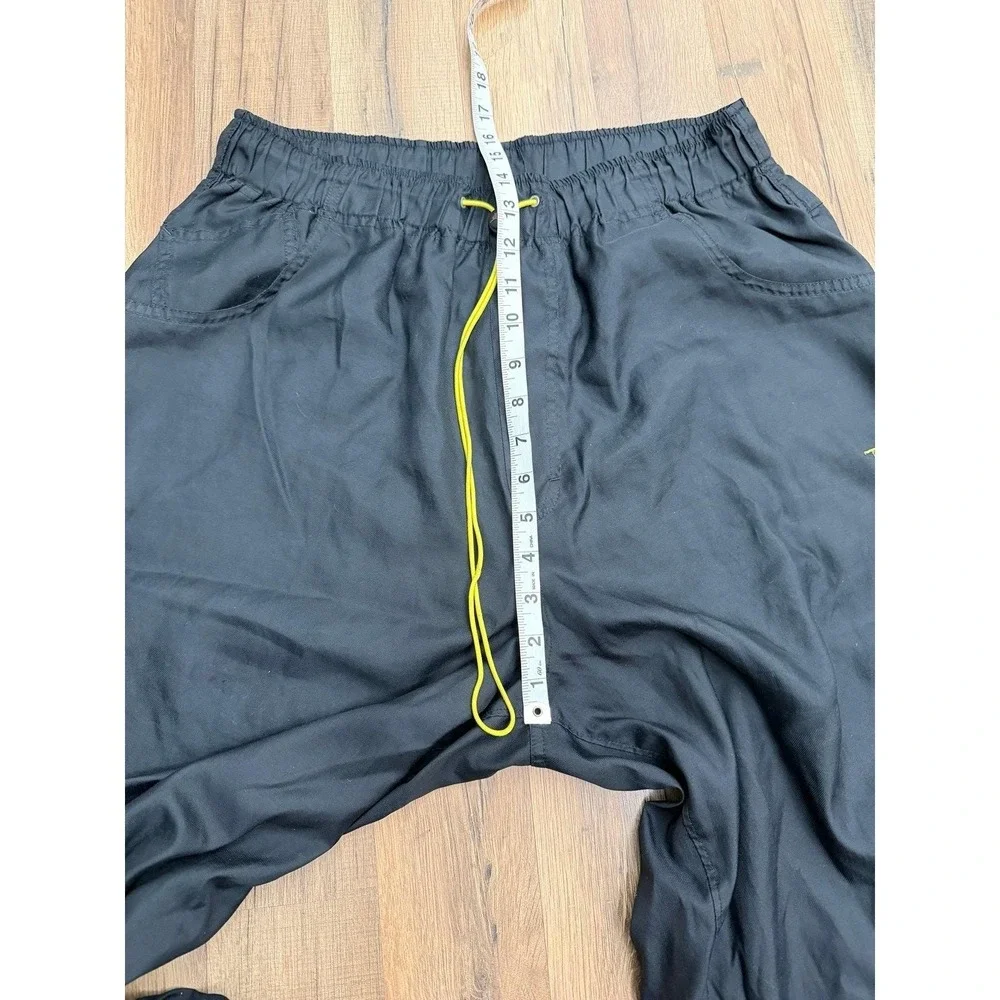 Jordan Vintage Black Nylon Pants XL Hong‎ Kong Yellow Jumpman Baggy Retro